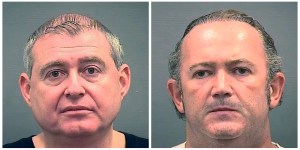 This combination of Oct. 9, 2019, photos provided by the Alexandria Sheriff's Office shows booking photos of Lev Parnas, left, and Igor Fruman.