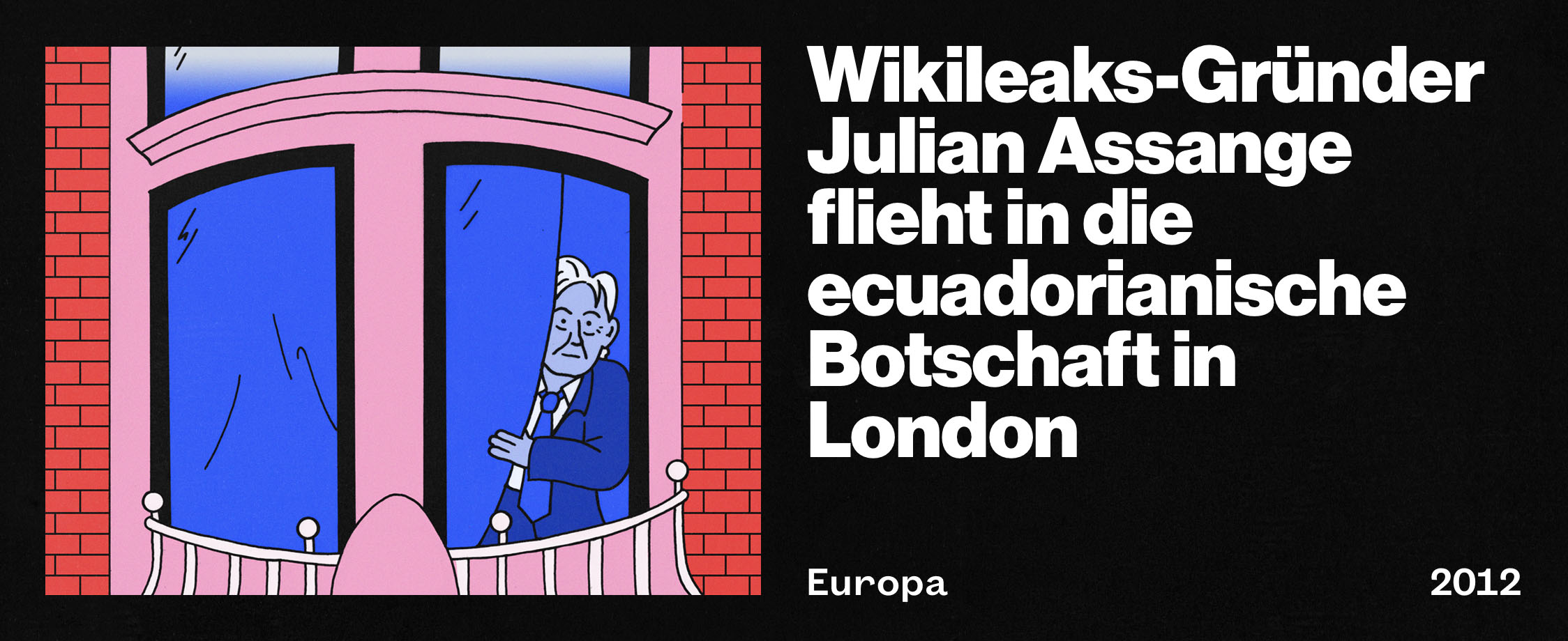 Wikileaks-Gründer Julian Assange flieht in die ecuadorianische Botschaft in London