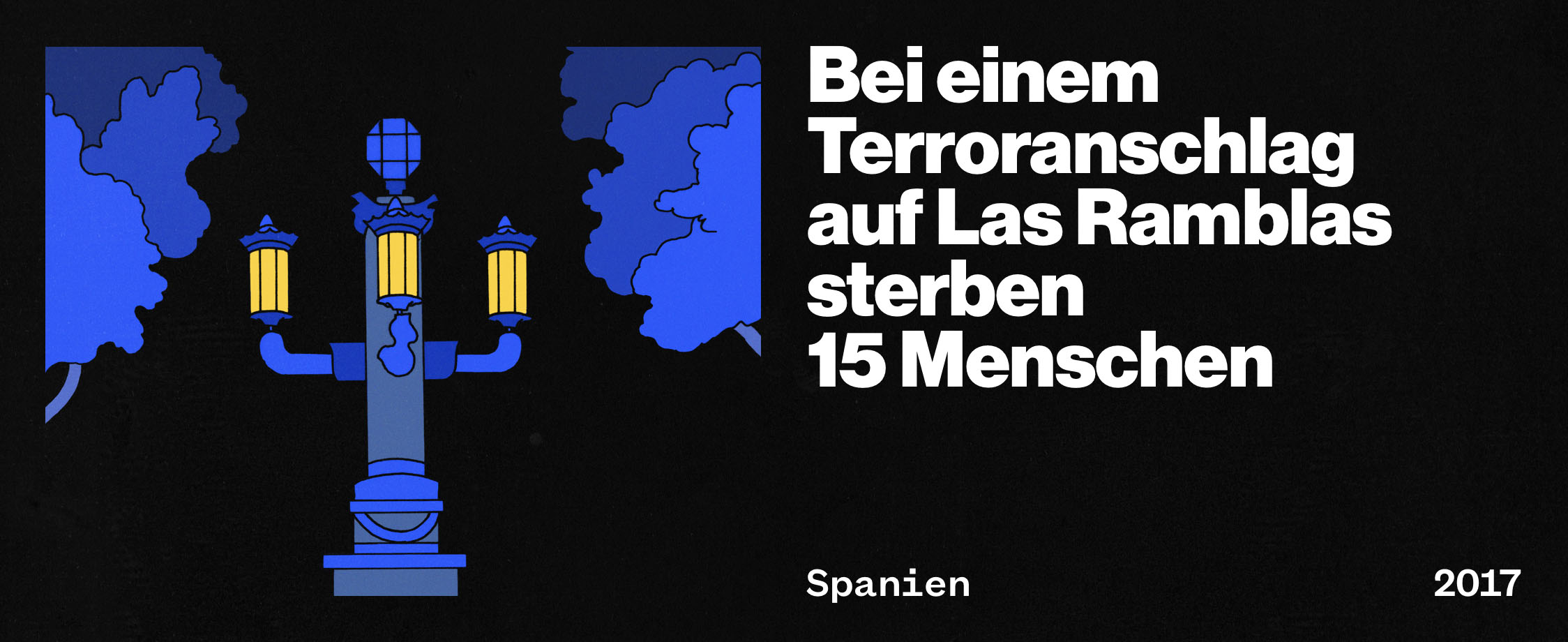 Bei einem Terroranschlag auf Las Ramblas sterben 15 Menschen