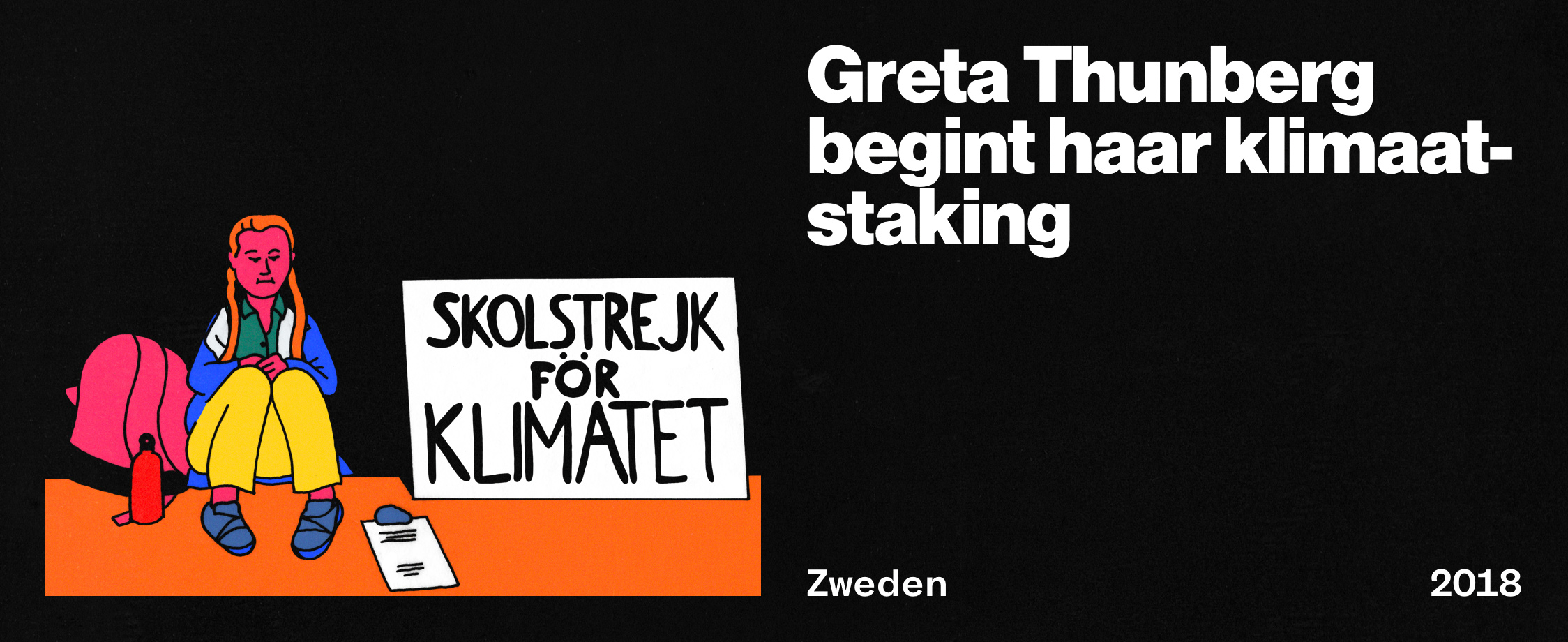 Greta Thunberg begint haar klimaatstaking