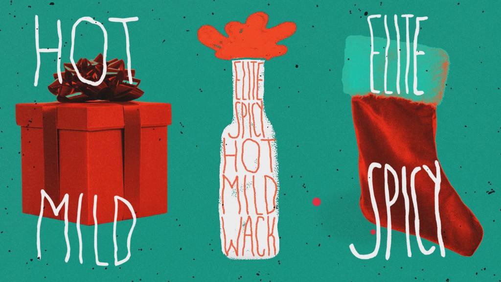 Sauce Talk bottle with gifts