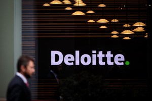 deloitte logo in window