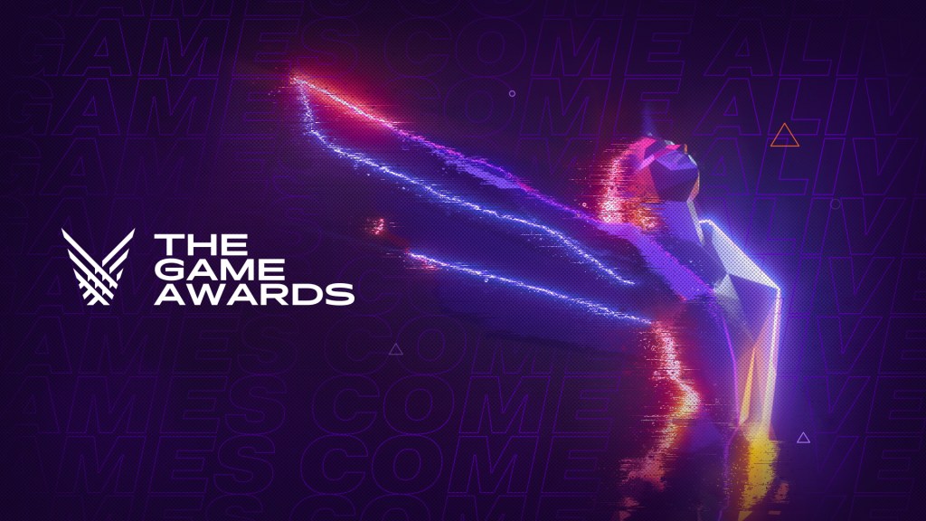 The Game Awards logo and trophy.