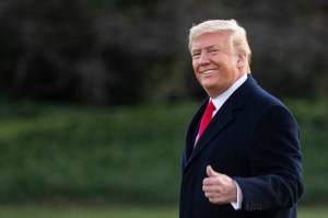 President Donald Trump leaves the White House for a campaign trip to Battle Creek, Mich., Wednesday, Dec. 18, 2019, in Washington.