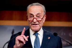 Senate Minority Leader Sen. Chuck Schumer of N.Y., speaks at a news conference, Monday, Dec. 16, 2019, on Capitol Hill in Washington