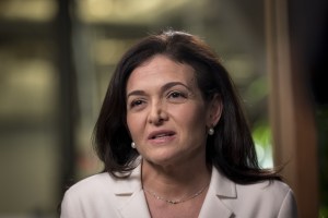 Sheryl Sandberg scowling