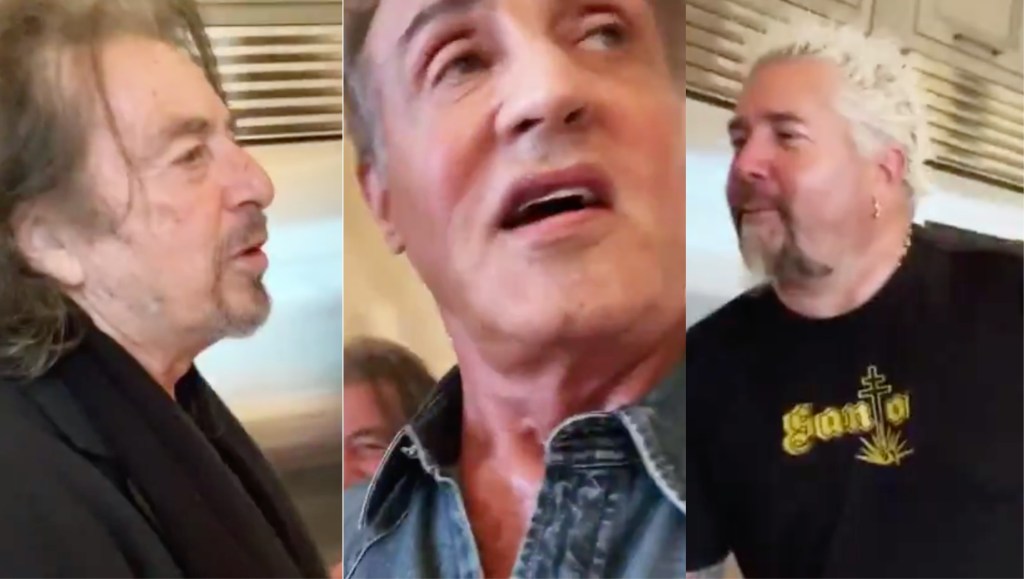 Sylvester Stallone, Al Pacino, and Guy Fieri