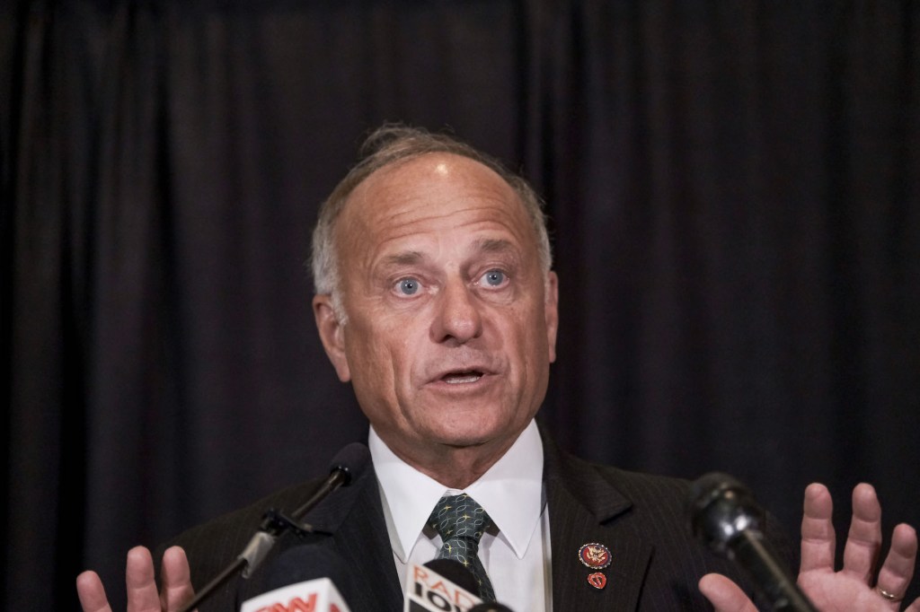 U.S. Rep. Steve King (R-IA) speaks at a press conference on abortion legislation on August 23, 2019 in Des Moines, Iowa. (Photo by Alex Wroblewski/Getty Images)​