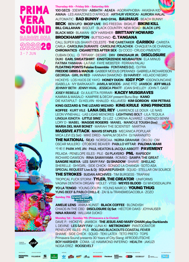 primavera sound 2020 cartel