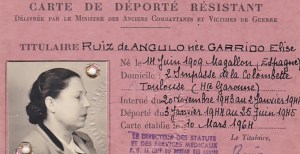 'Carta de deportado resistente' que muestra su paso por campos de concentración nazis desde enero de 1944 a junio de 1945