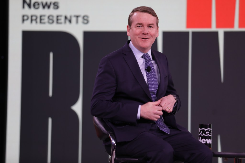 Sen. Michael Bennet speaks to VICE News at the 2020 Iowa Brown & Black Forum Jan. 20, 2020 in Des Moines, Iowa.