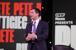 pete buttigieg brown & black