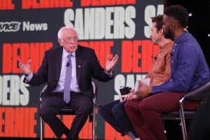 Vermont Sen. Bernie Sanders at the 2020 Iowa Brown & Black Forum in Des Moines, Iowa on Jan. 20, 2020.