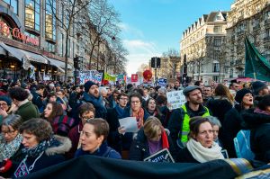 france strike unions power outage