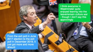 Nigel Farage waves a flag in the European Parliament