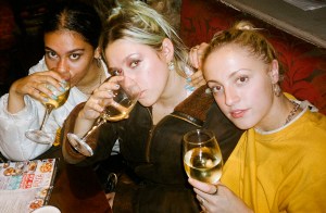 women drinking in pub