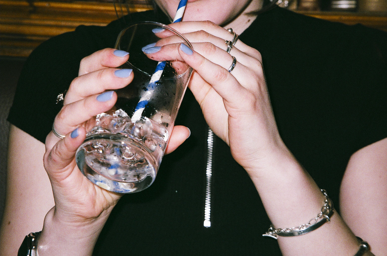 girl drinking straw