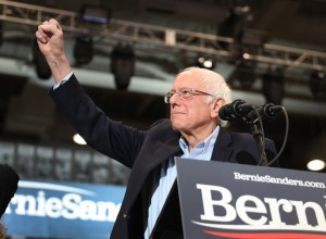 Democratic presidential candidate Sen. Bernie Sanders (I-VT) speaks at a campaign event at the Whittemore Center Arena on February 10, 2020 in Durham, New Hampshire.