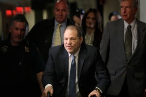 Harvey Weinstein arrives at a Manhattan courthouse for jury deliberations in his rape trial, Monday, Feb. 24, 2020, in New York.