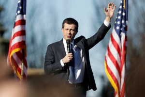 Democratic presidential candidate former South Bend Mayor Pete Buttigieg campaigns Saturday, Feb. 29, 2020, in Nashville, Tenn. (AP Photo/Mark Humphrey)