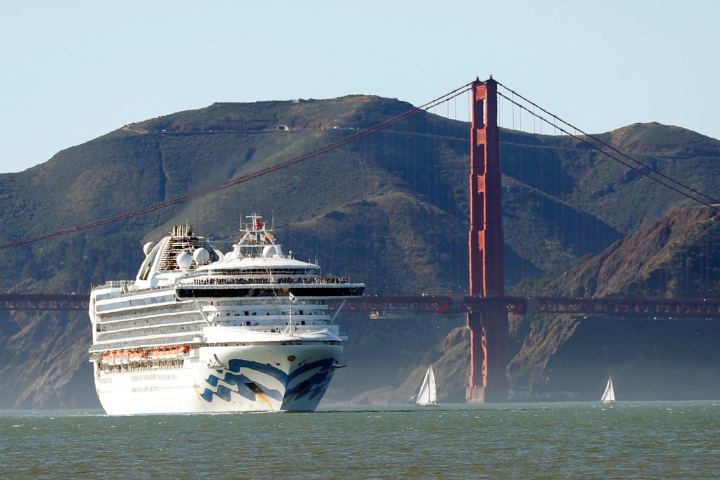 ​Cover:  In this Feb. 11, 2020 photo, the Grand Princess cruise ship passes the Golden Gate Bridge as it arrives from Hawaii in San Francisco. (Scott Strazzante/San Francisco Chronicle via AP)