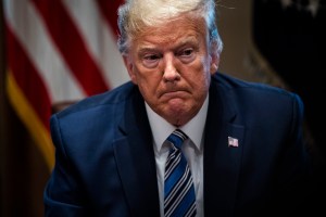 President Donald J. Trump meets with bank CEOs about Coronavirus COVID-19 response in the Cabinet Room at the White House on Wednesday, March 11, 2020 in Washington, DC.