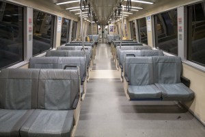 Empty BART train