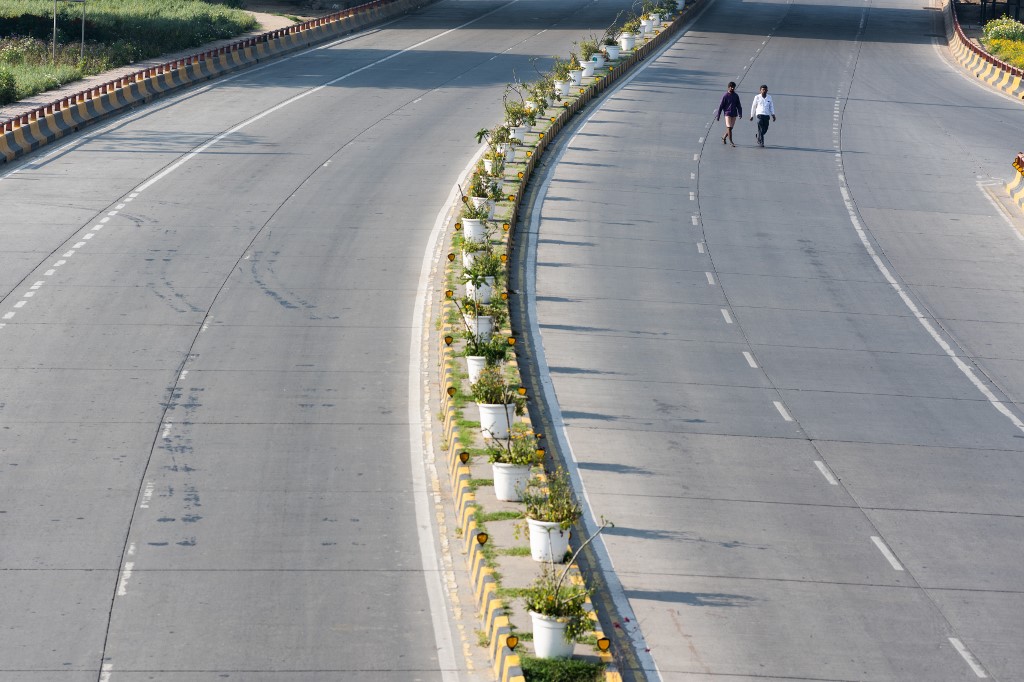 New Delhi, India, nationwide shutdown March 22