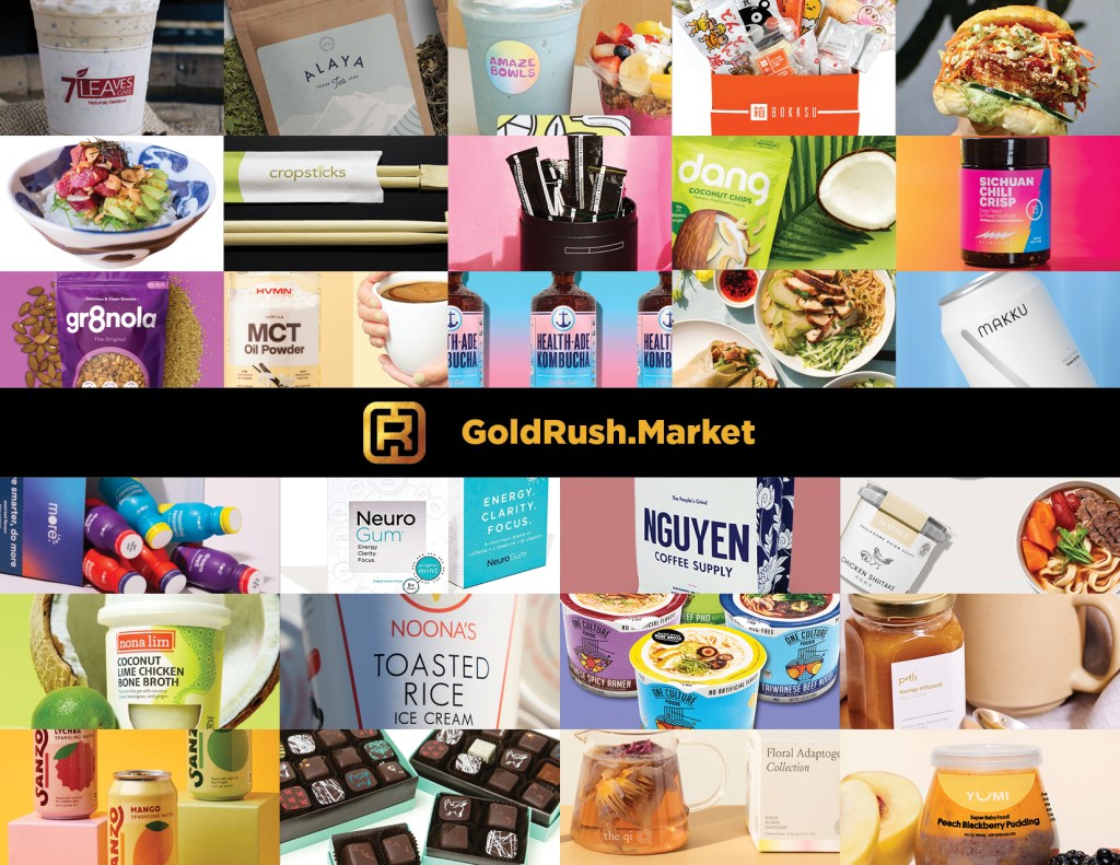 pictures of products from asian-led food and drinks businesses in gold rush business accelerator program