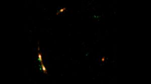 ​ALMA image of the quasar. Image: ALMA (ESO/NAOJ/NRAO), K.T. Inoue et al