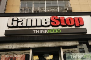 Photograph of a GameStop storefront