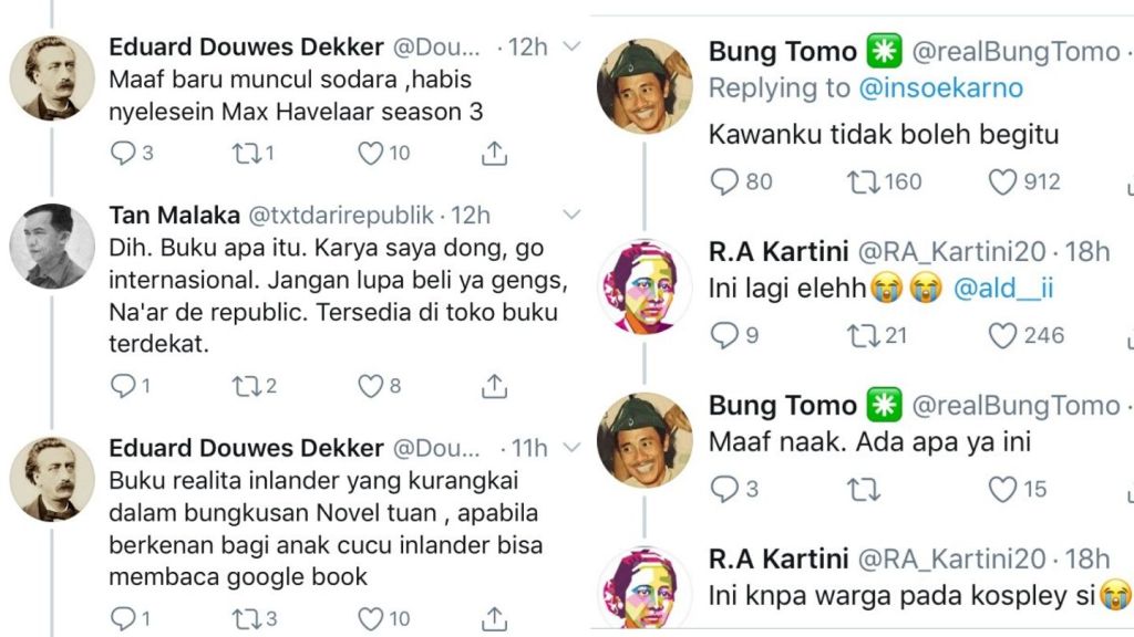 Selama April Mop Netizen Indonesia 'Cosplay' Jadi Akun Twitter Tokoh Sejarah