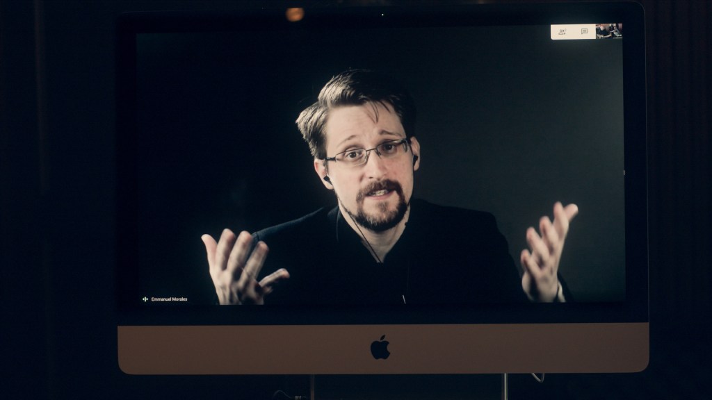 VICE co-founder Shane Smith interviews Edward Snowden for a new show, "Shelter in Place" from VICE TV.