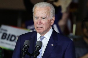 Former Vice President Joe Biden, 2020 Democratic presidential candidate, speaks during the Jill and Joe Biden 2020 Super Tuesday Los Angeles Rally held at the Baldwin Hills Recreation Center on March 3, 2020 in Baldwin Hills, Los Angeles, California, Unit