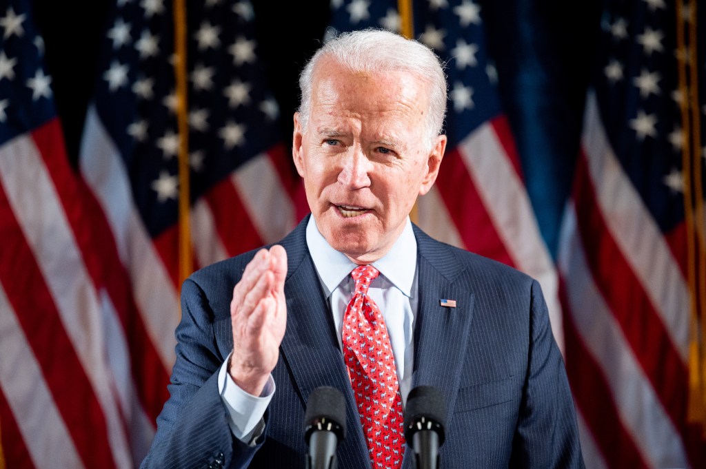 Democratic presidential candidate Joe Biden