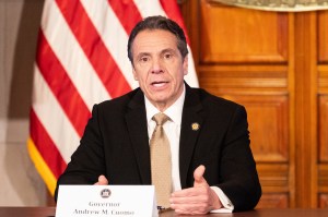 April 22, 2020 - Albany, NY, United States: New York Governor Andrew Cuomo (D) speaking at a press Conference at the State Capitol. (Photo by Michael Brochstein/Sipa USA)(Sipa via AP Images)