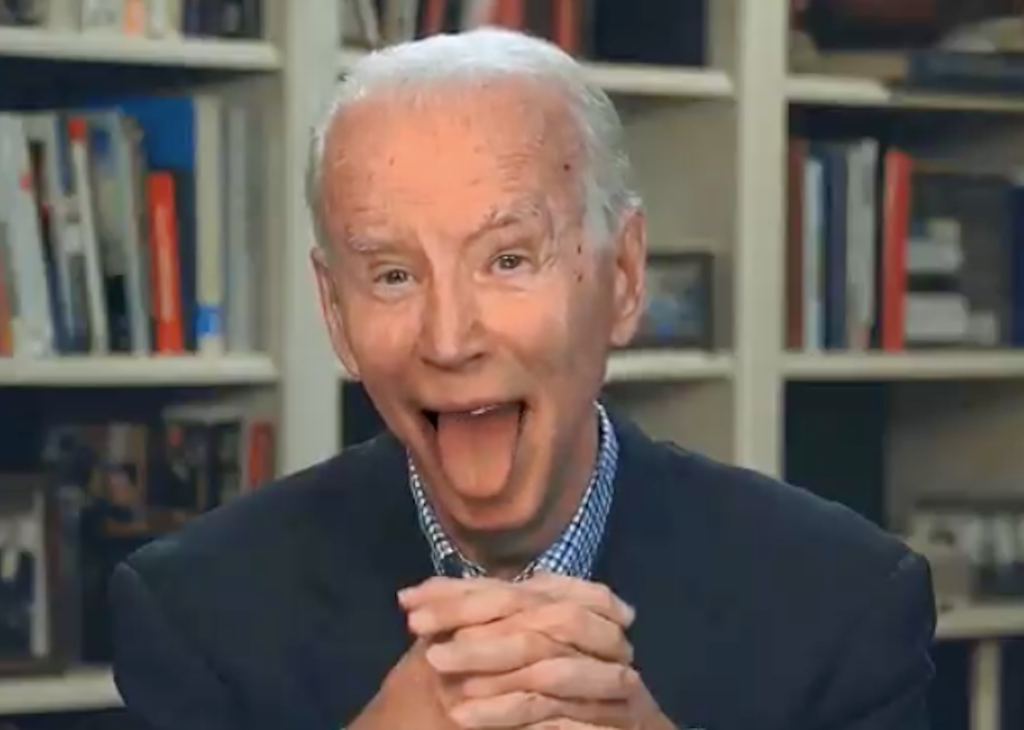 Joe Biden altered image.