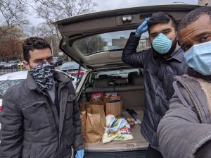 Volunteers with Bed-Stuy Strong deliver groceries to neighbors in Brooklyn