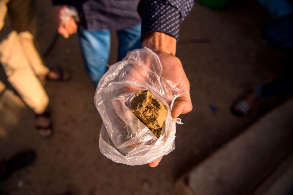 hashish in a plastic bag