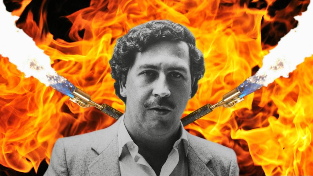 Pablo Escobar vor Flammen