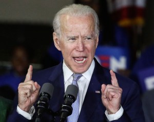 Former Vice President Joe Biden, 2020 Democratic presidential candidate, speaks during the Jill and Joe Biden 2020 Super Tuesday Los Angeles Rally held at the Baldwin Hills Recreation Center on March 3, 2020 in Baldwin Hills, Los Angeles, California, Unit