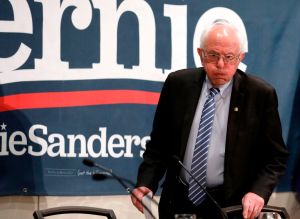 Sen. Bernie Sanders (I-VT) participates in a coronavirus public health roundtable with healthcare professionals as he continues his campaign swing through the Midwest on March 09, 2020 in Detroit, Michigan.