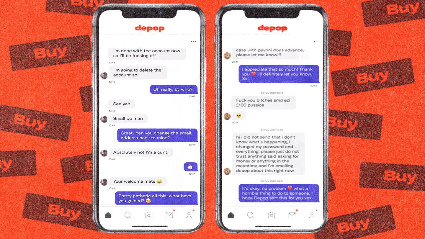 Hackers taunting users on Depop