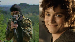 An AWD propaganda photo and actor Elijah Woods, in his iconic role as Frodo in the The Lord of the Rings.