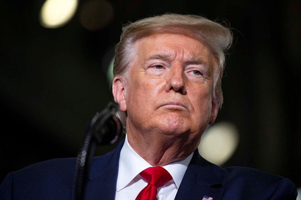 U.S. President Donald Trump speaks after the successful launch of the SpaceX Falcon 9 rocket with the manned Crew Dragon spacecraft at the Kennedy Space Center on May 30, 2020 in Cape Canaveral, Florida.