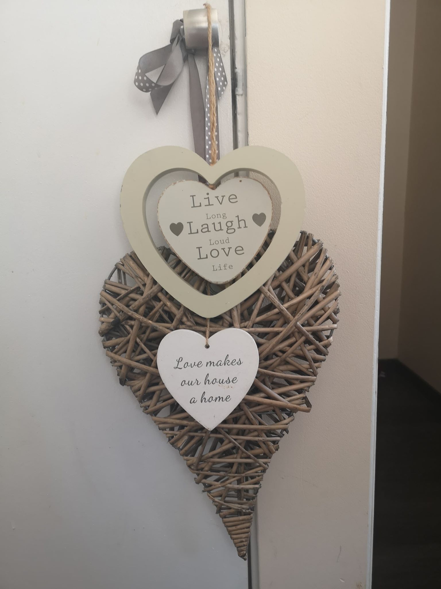 Live laugh love door hanging decoration