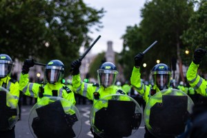 black lives matter protest london police charge