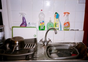 Dirty washing in rented London flat