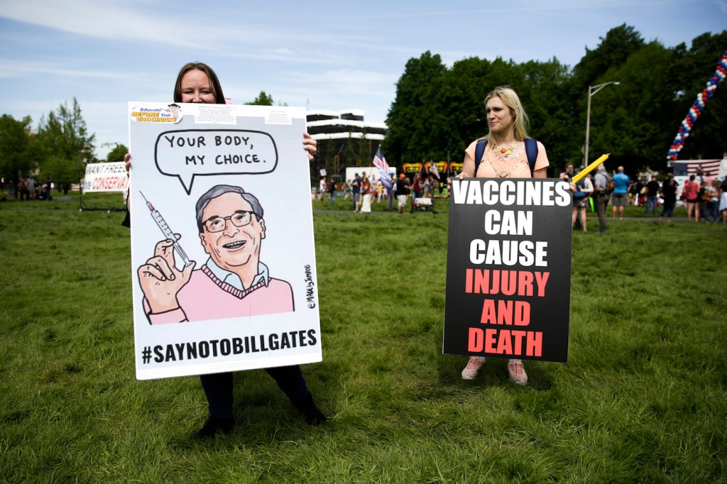 anti-vaxxer protest