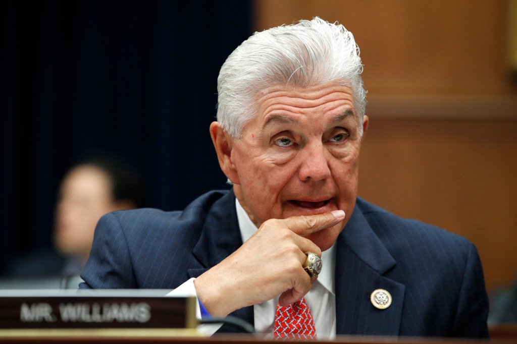 Rep. Roger Williams, R-Texas, listens to testimony from Treasury Secretary Steven Mnuchin during a hearing with the House Financial Services Committee, Thursday, July 12, 2018, on Capitol Hill in Washington